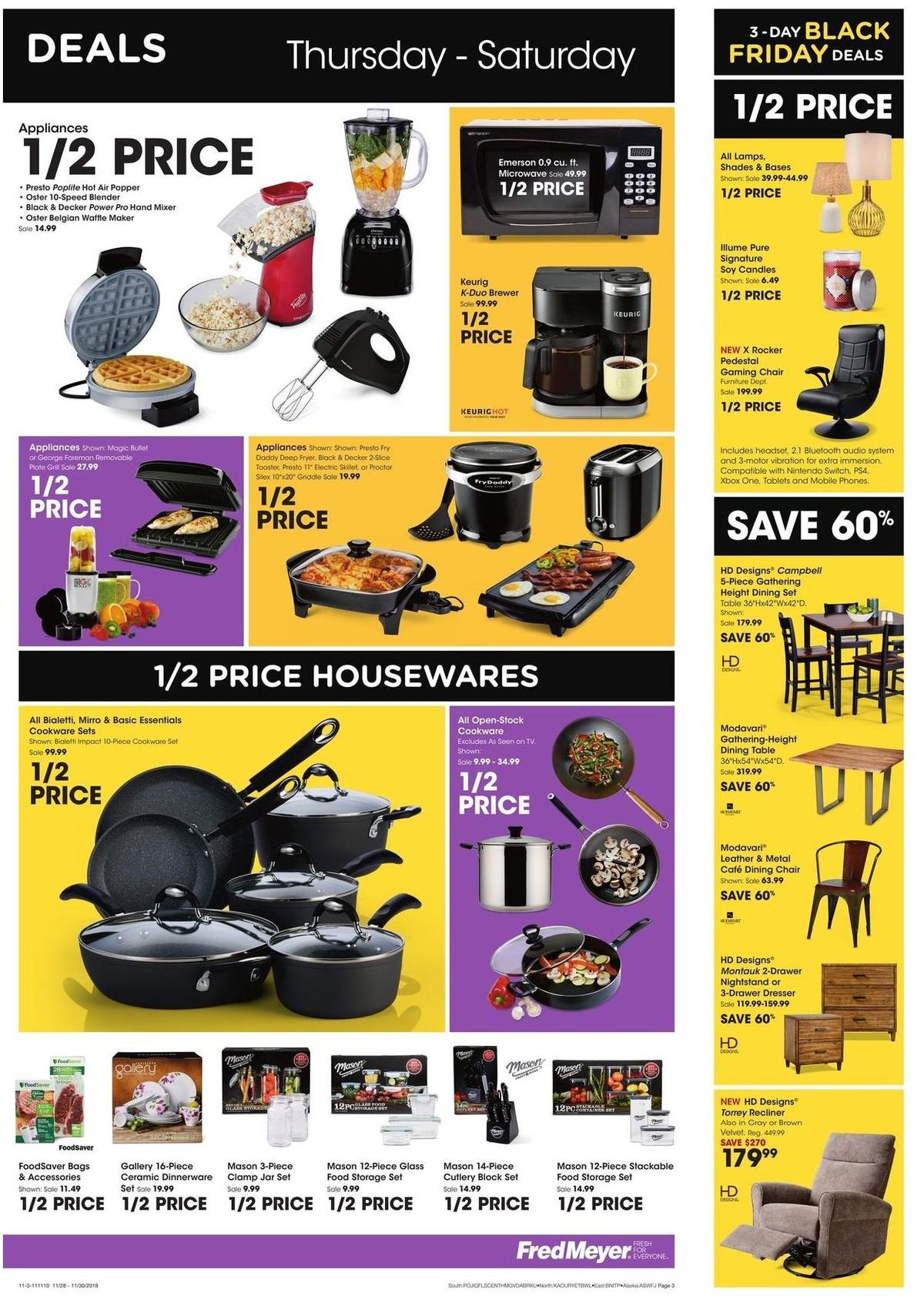 Fred Meyer 3-Day Sale Weekly Ad from November 28