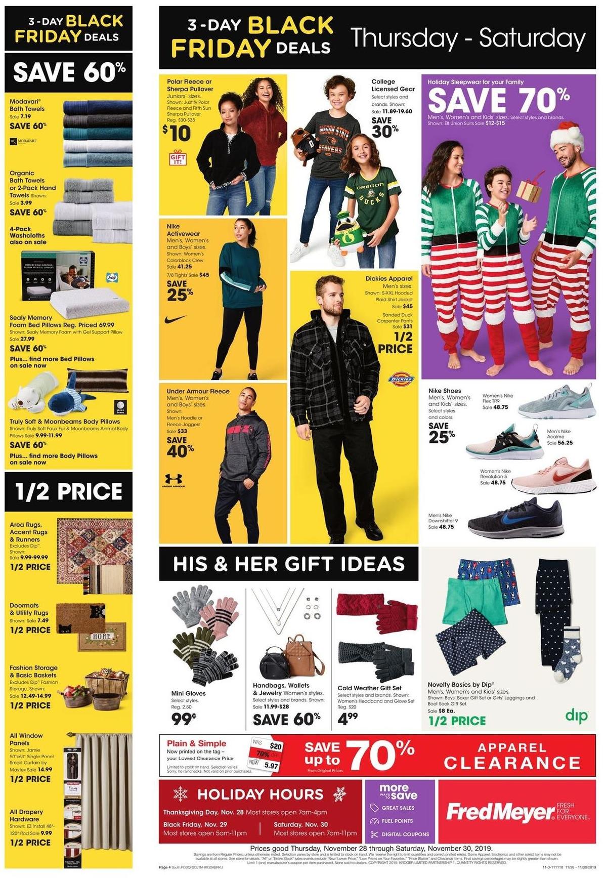 Fred Meyer 3-Day Sale Weekly Ad from November 28