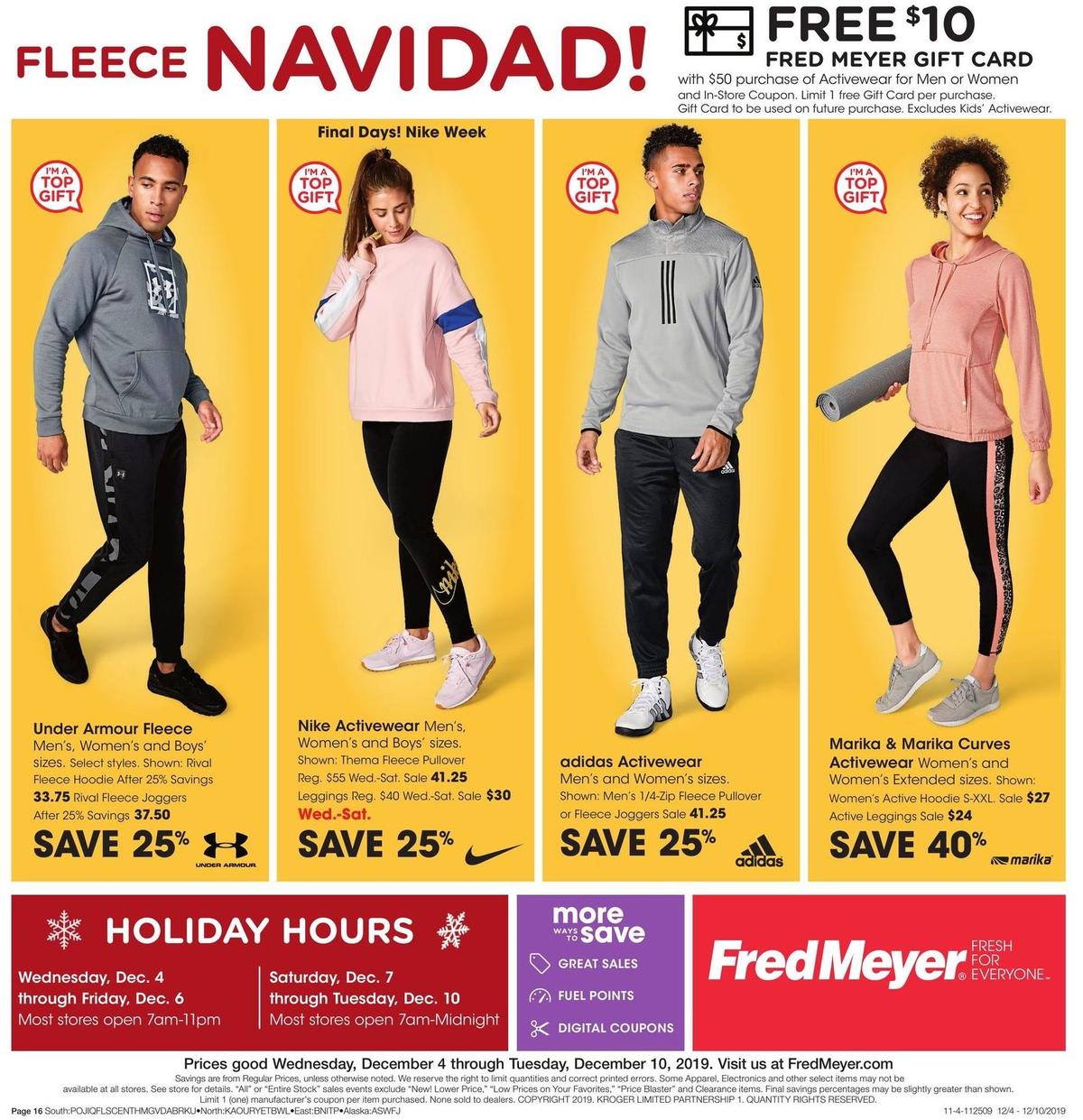 Fred Meyer Apparel Weekly Ad from December 4