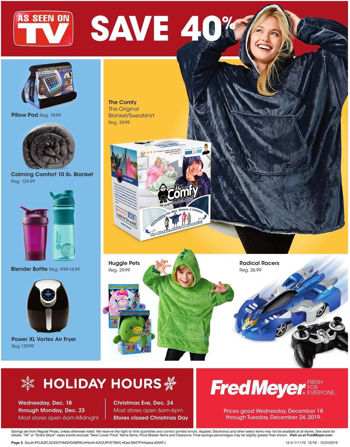 Fred Meyer As Seen On TV Weekly Ad from December 18