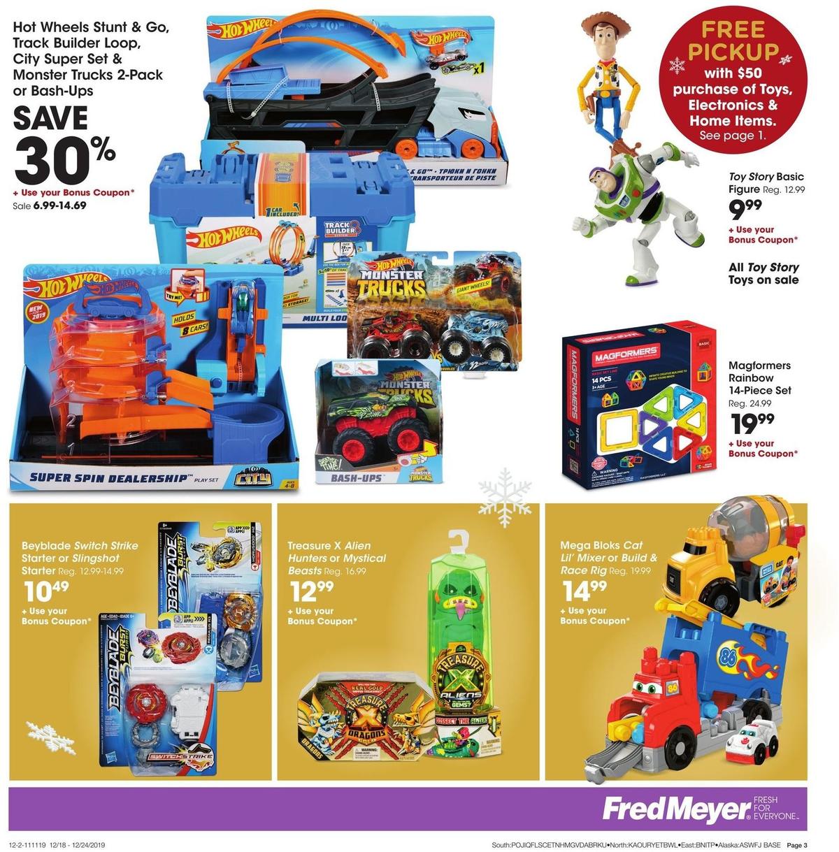 Fred Meyer General Merchandise Weekly Ad from December 18