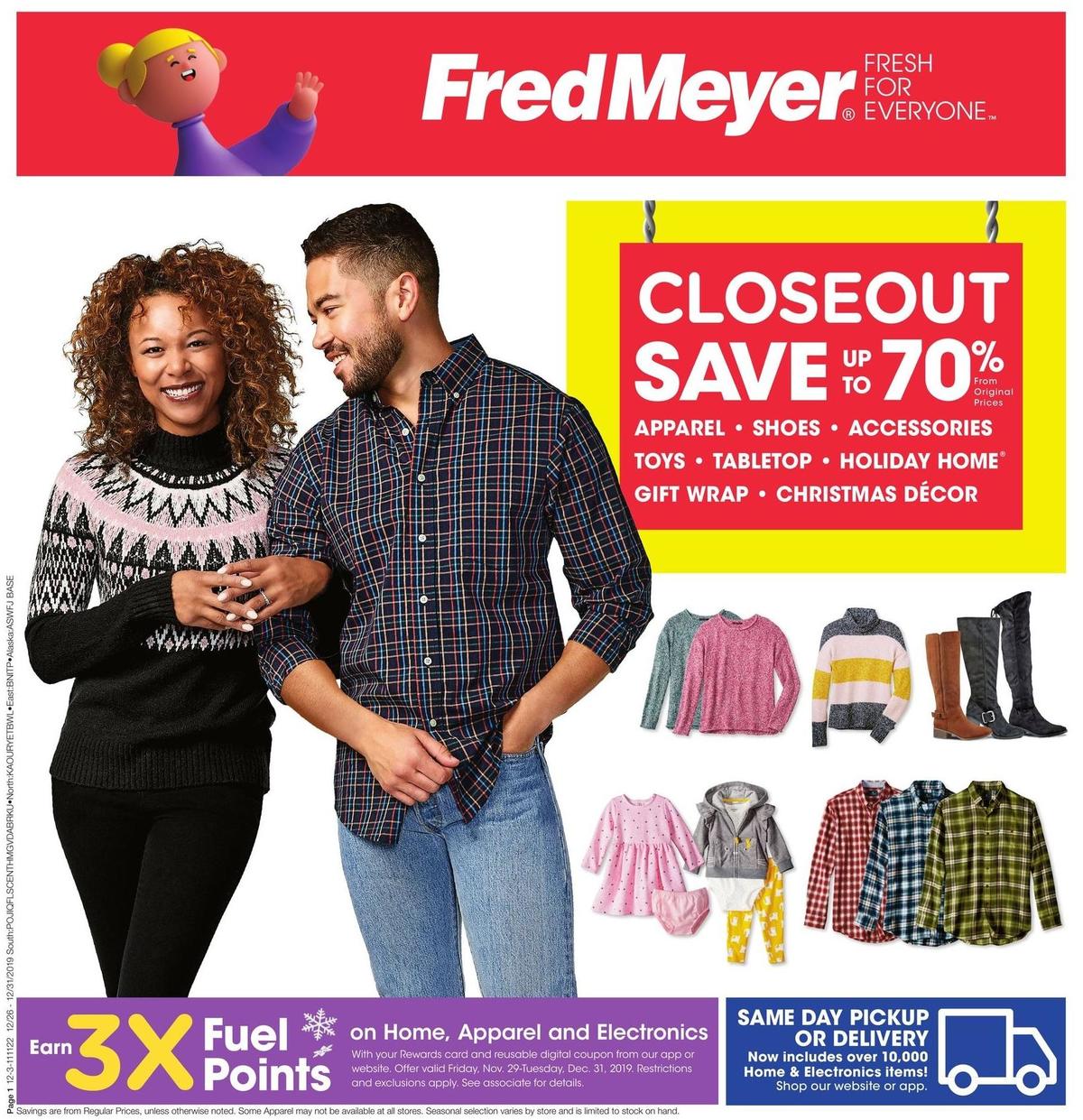 Fred Meyer General Merchandise Weekly Ad from December 26