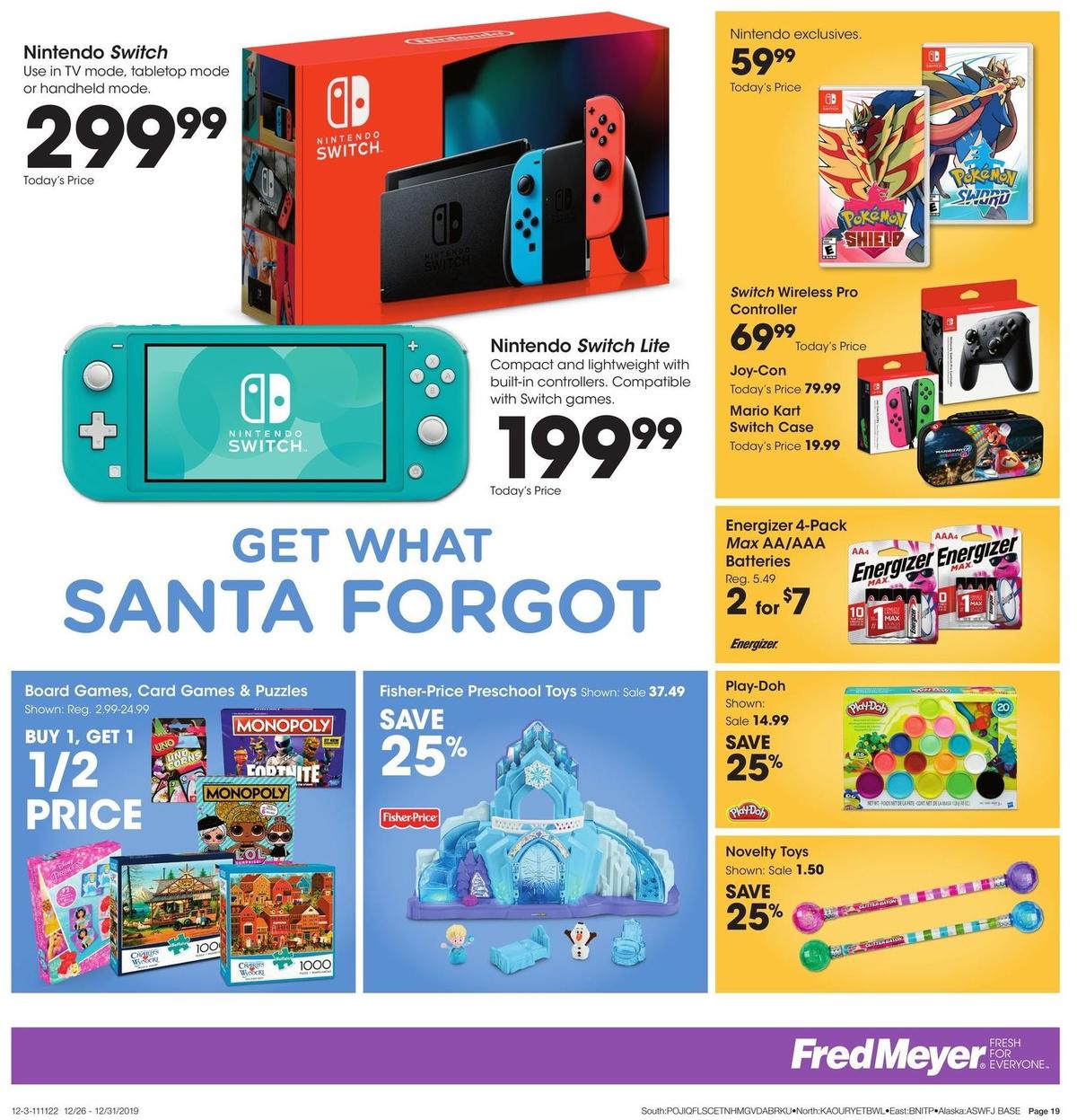 Fred Meyer General Merchandise Weekly Ad from December 26