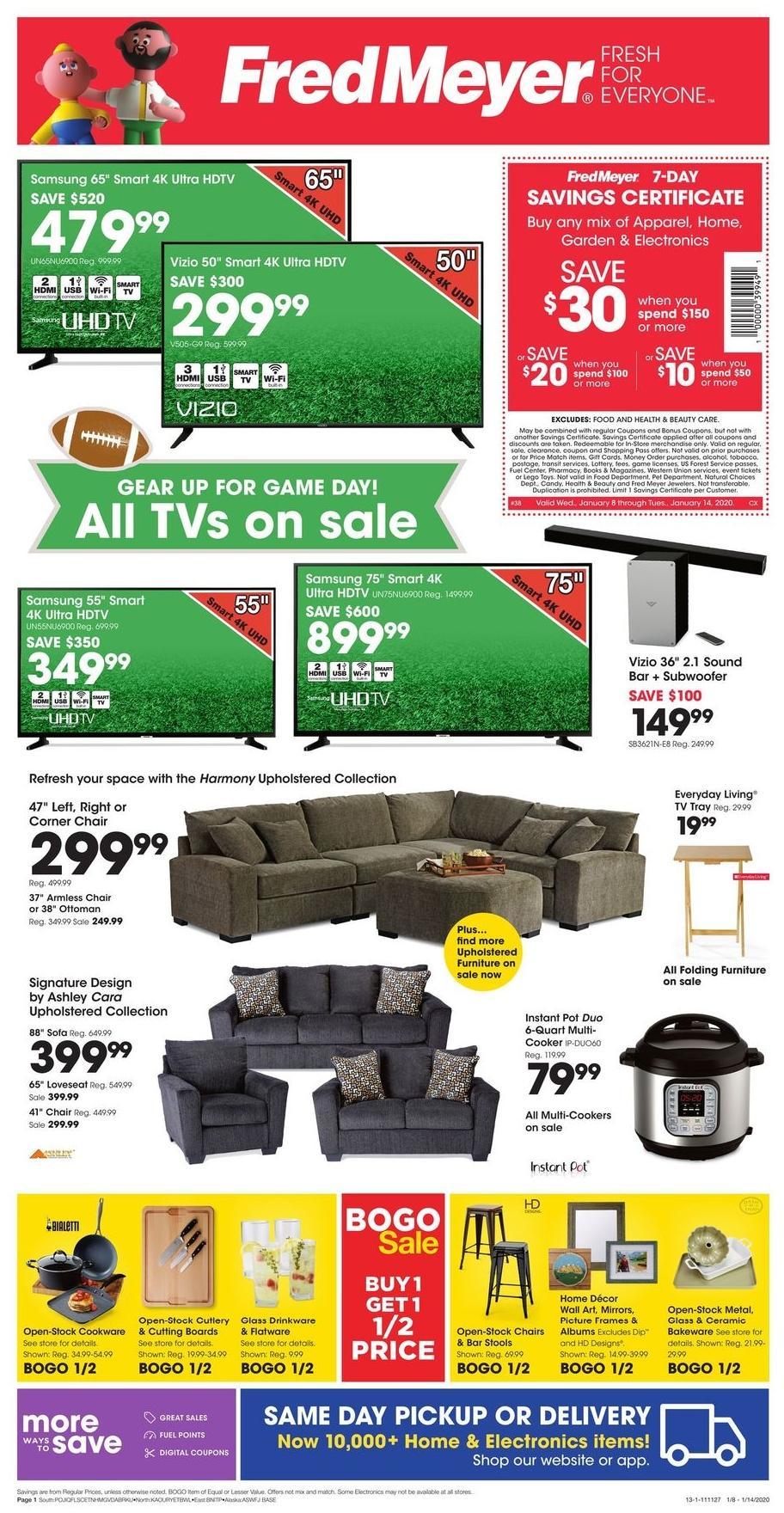 Fred Meyer General Merchandise Weekly Ad from January 8