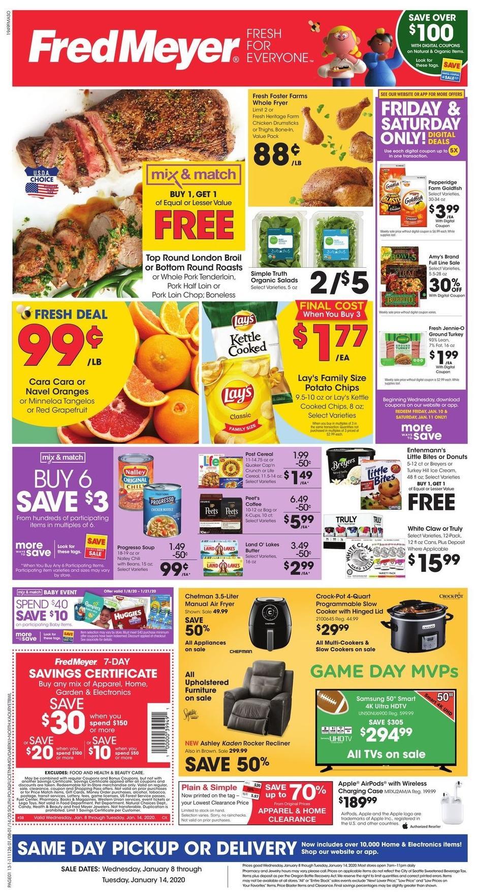 Fred Meyer Weekly Ad from January 8