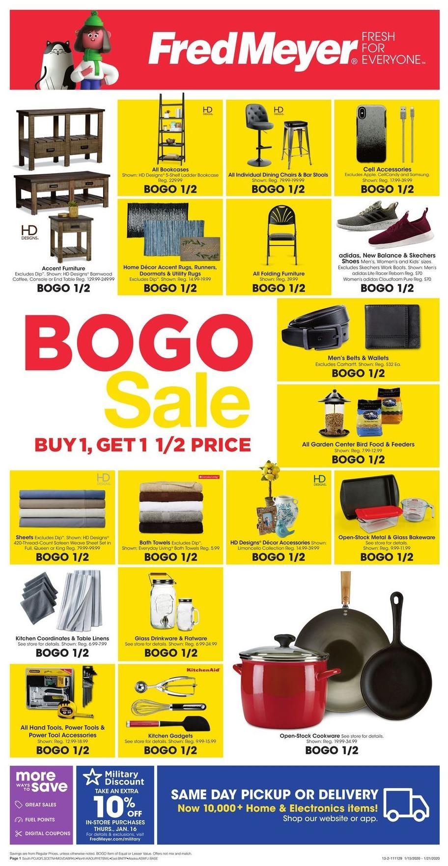 Fred Meyer General Merchandise Weekly Ad from January 15