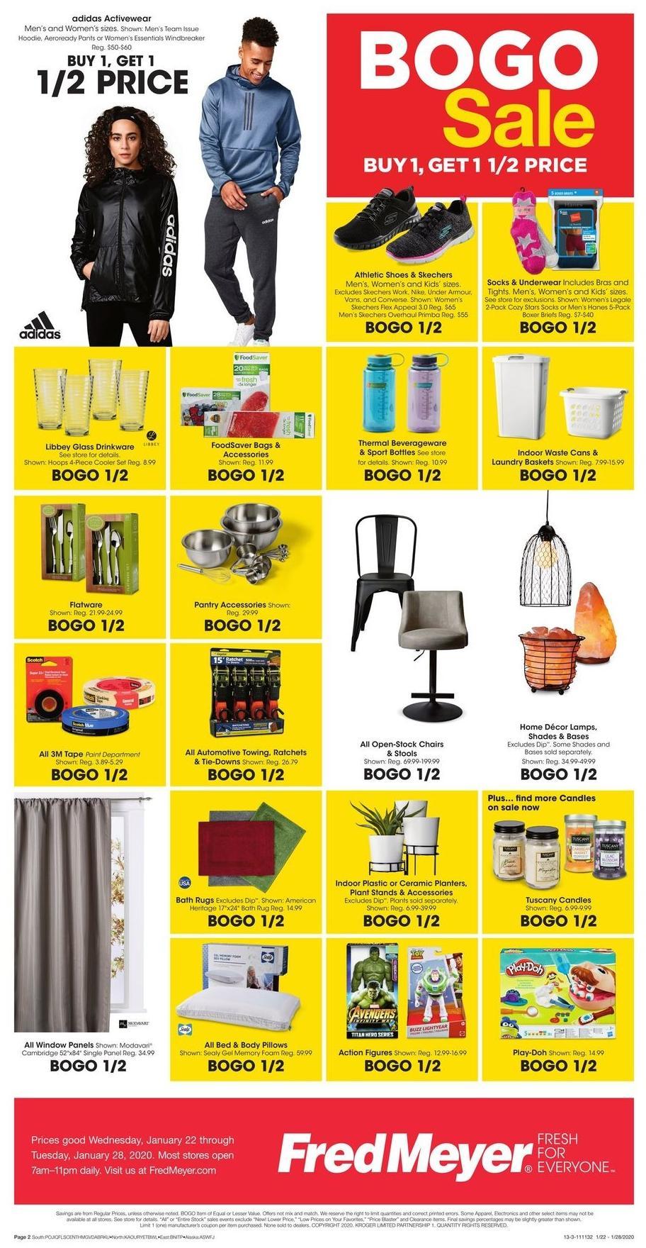 Fred Meyer General Merchandise Weekly Ad from January 22