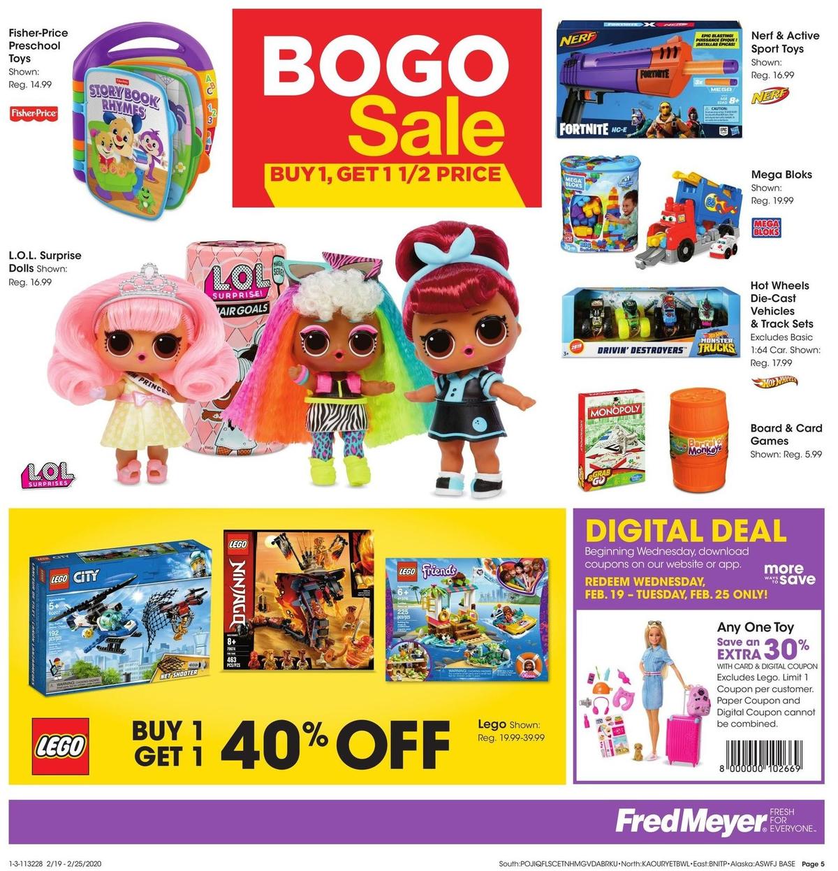 Fred Meyer General Merchandise Weekly Ad from February 19