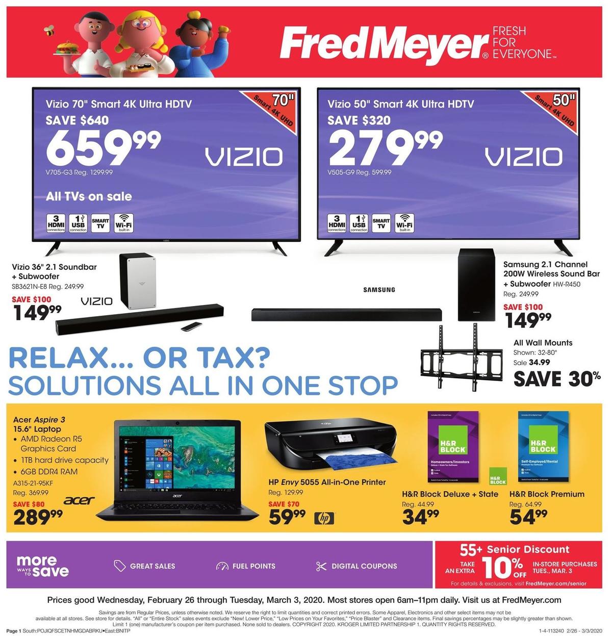 Fred Meyer Electronics Weekly Ad from February 26