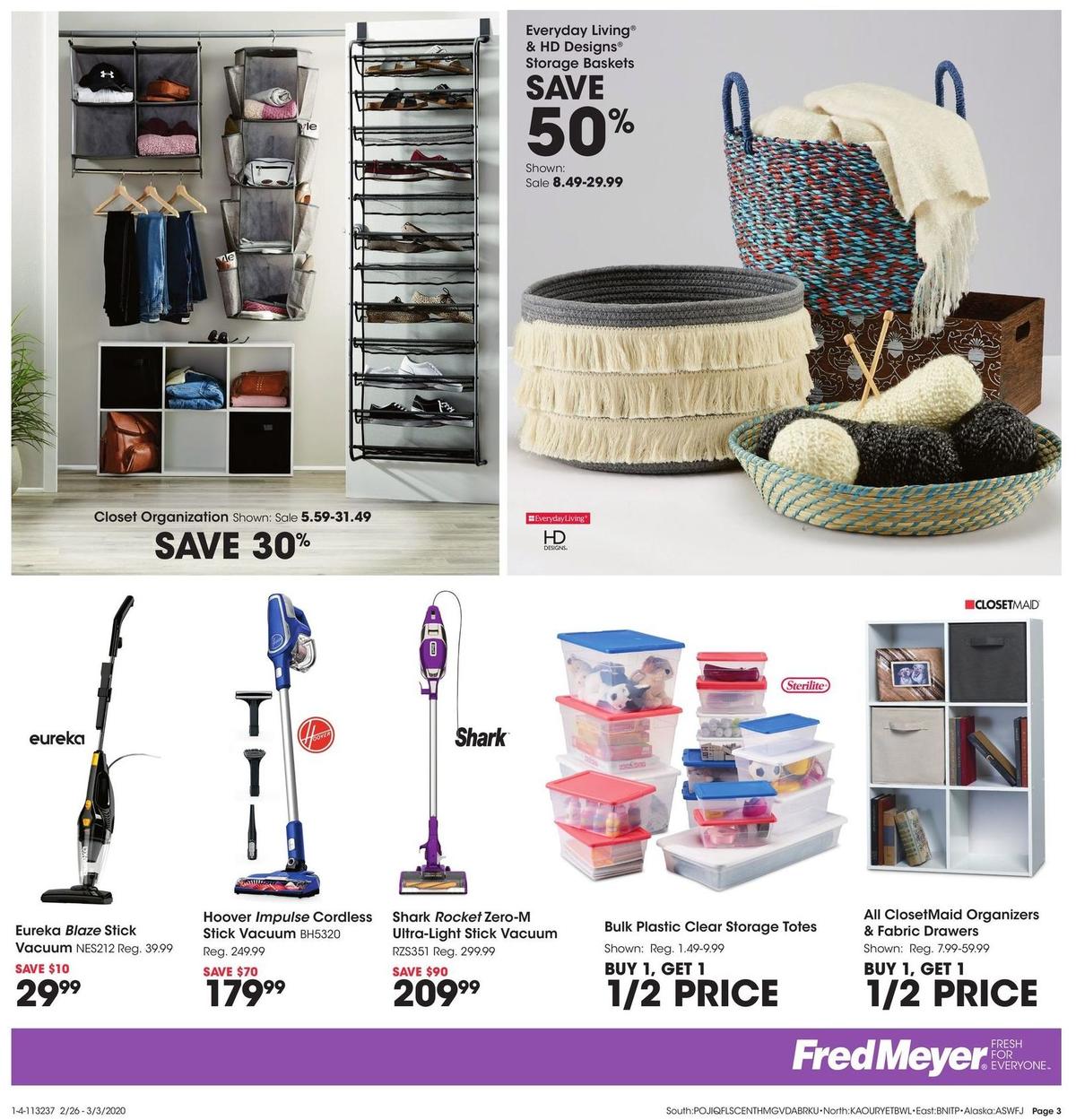 Fred Meyer General Merchandise Weekly Ad from February 26