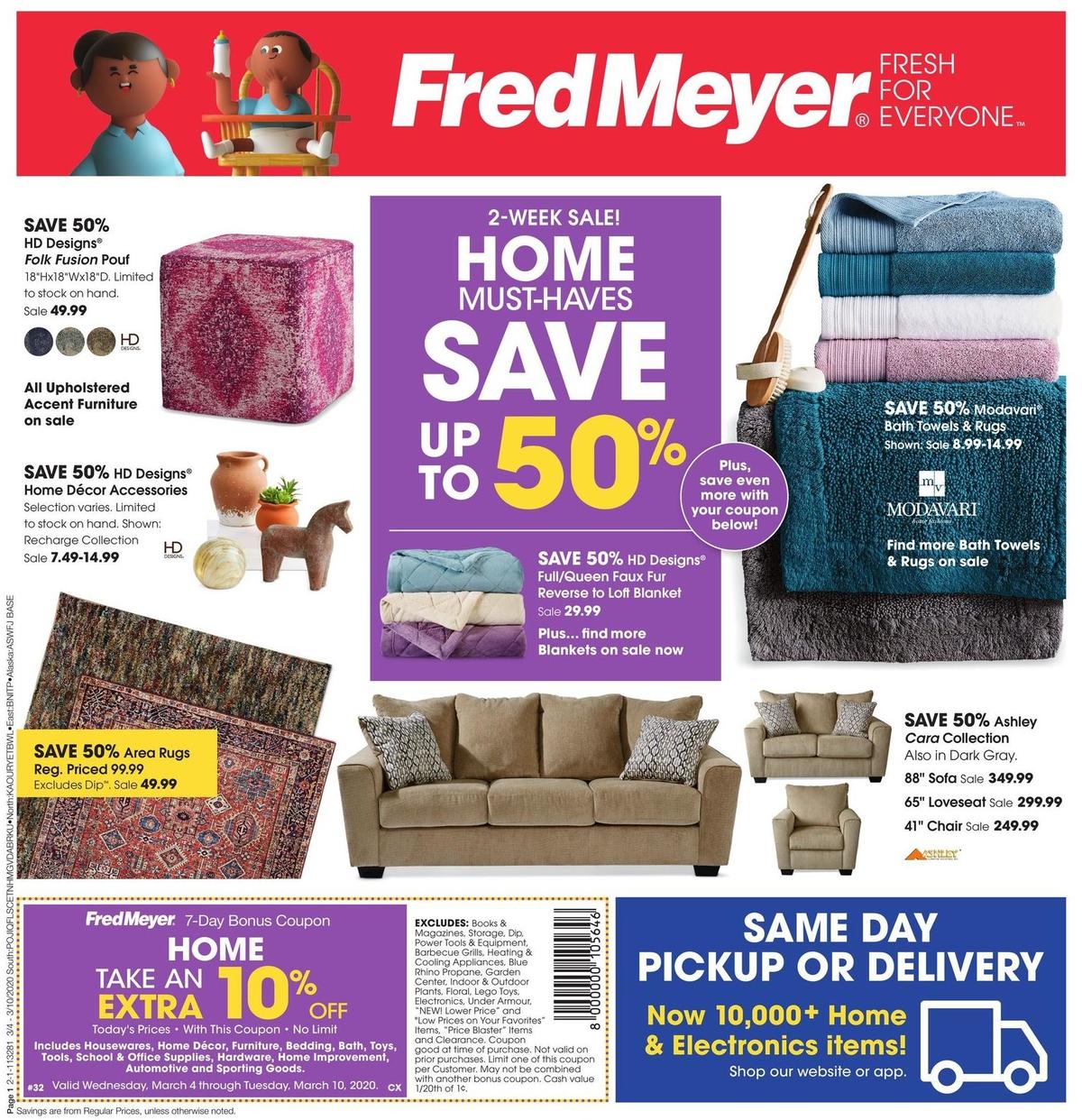 Fred Meyer General Merchandise Weekly Ad from March 4
