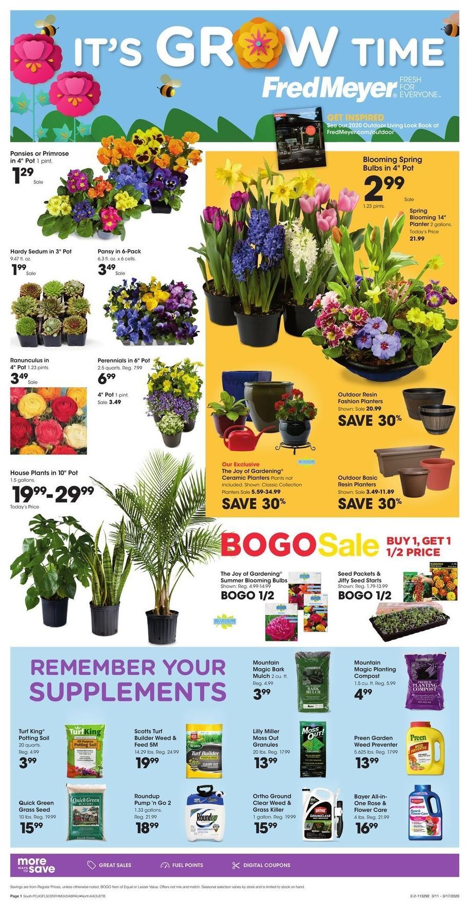 Fred Meyer Garden Weekly Ad from March 11