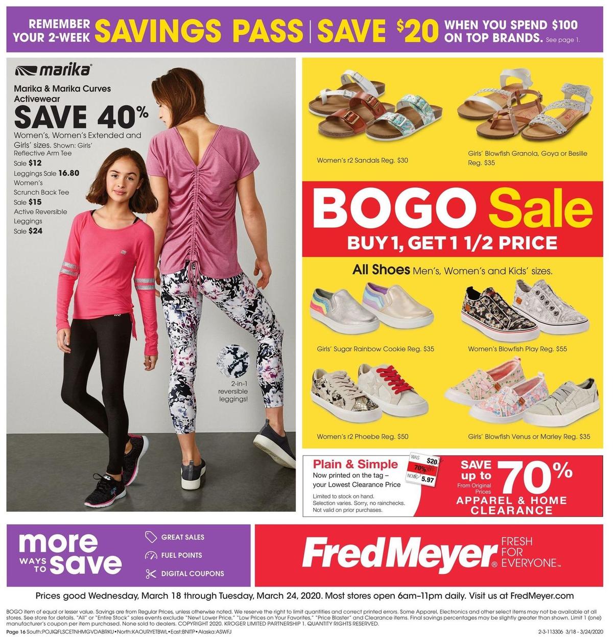 Fred Meyer General Merchandise Weekly Ad from March 18
