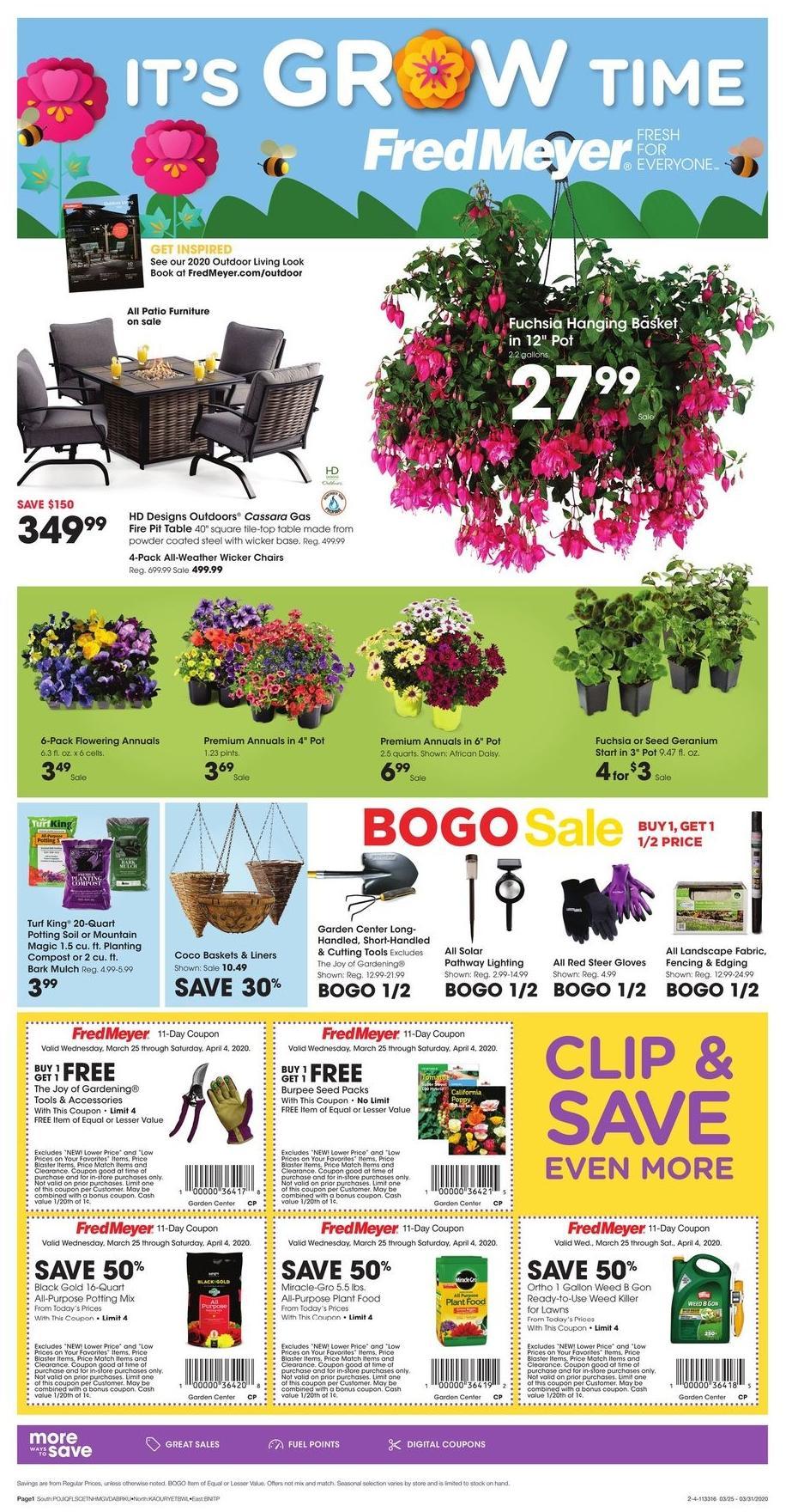 Fred Meyer Garden Weekly Ad Specials For March 25