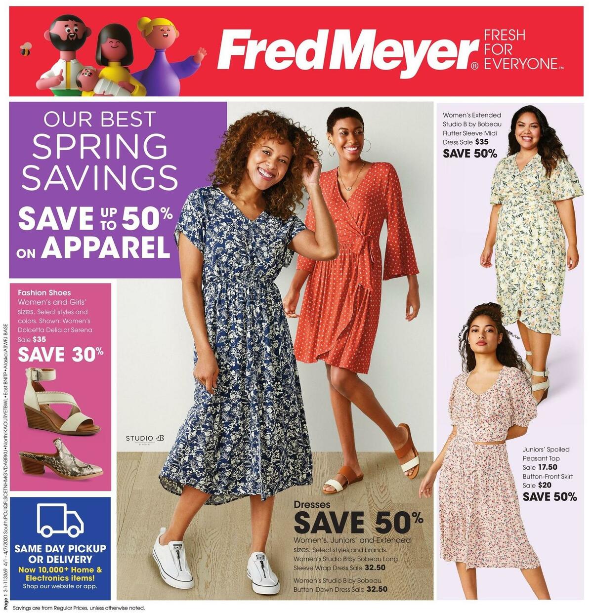 Fred Meyer Apparel Weekly Ad from April 1