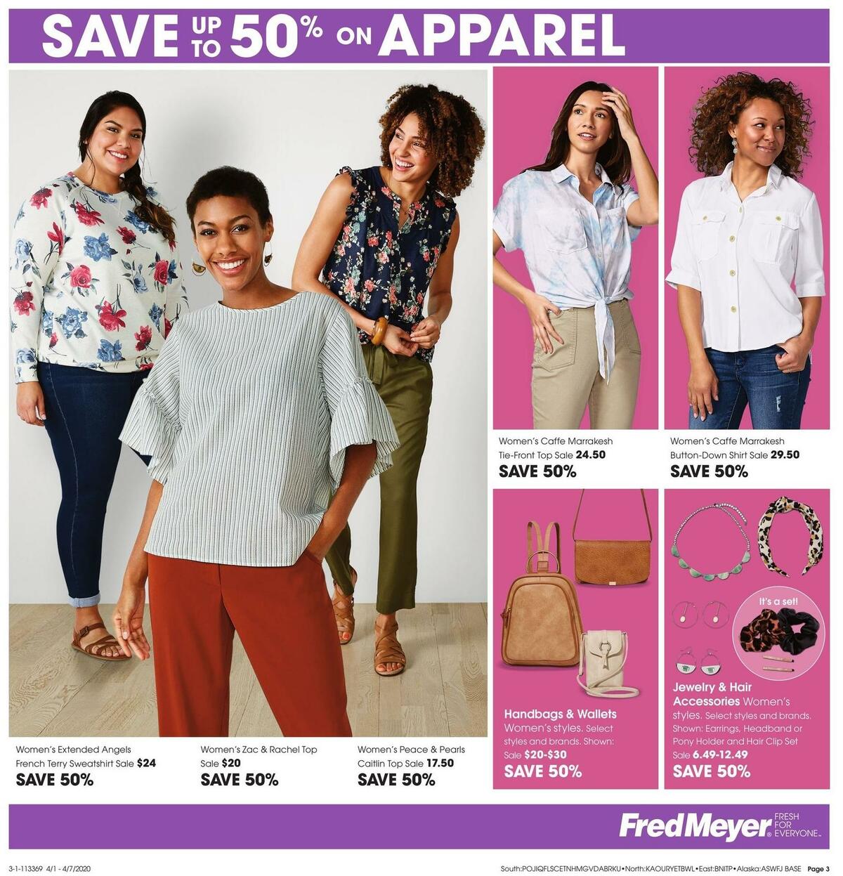 Fred Meyer Apparel Weekly Ad from April 1
