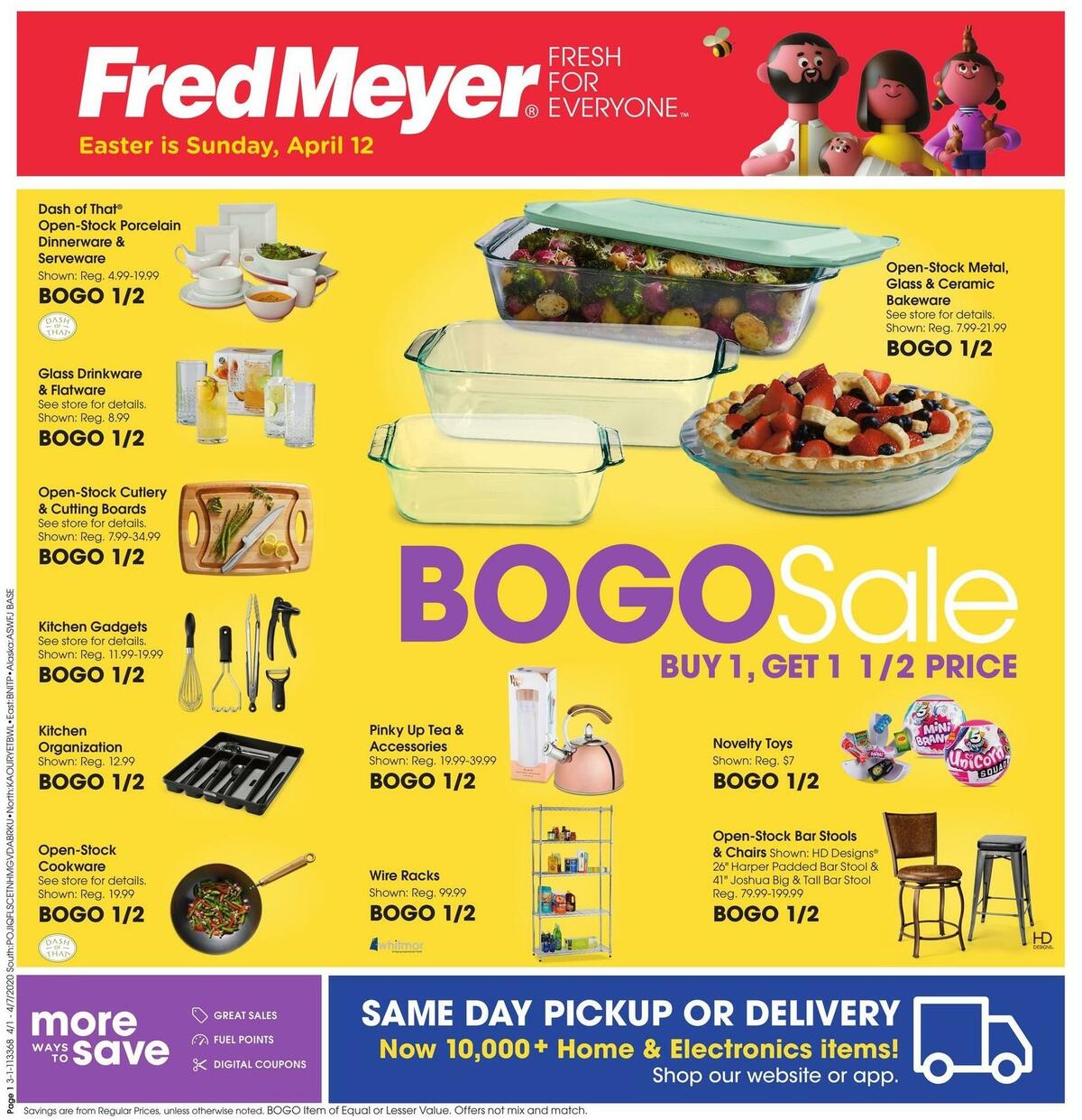 Fred Meyer General Merchandise Weekly Ad from April 1