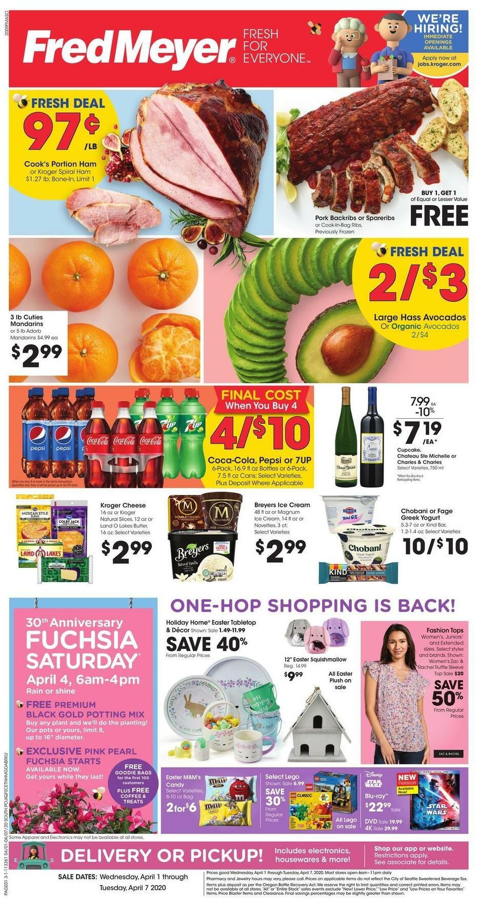 Fred Meyer Weekly Ad from April 1