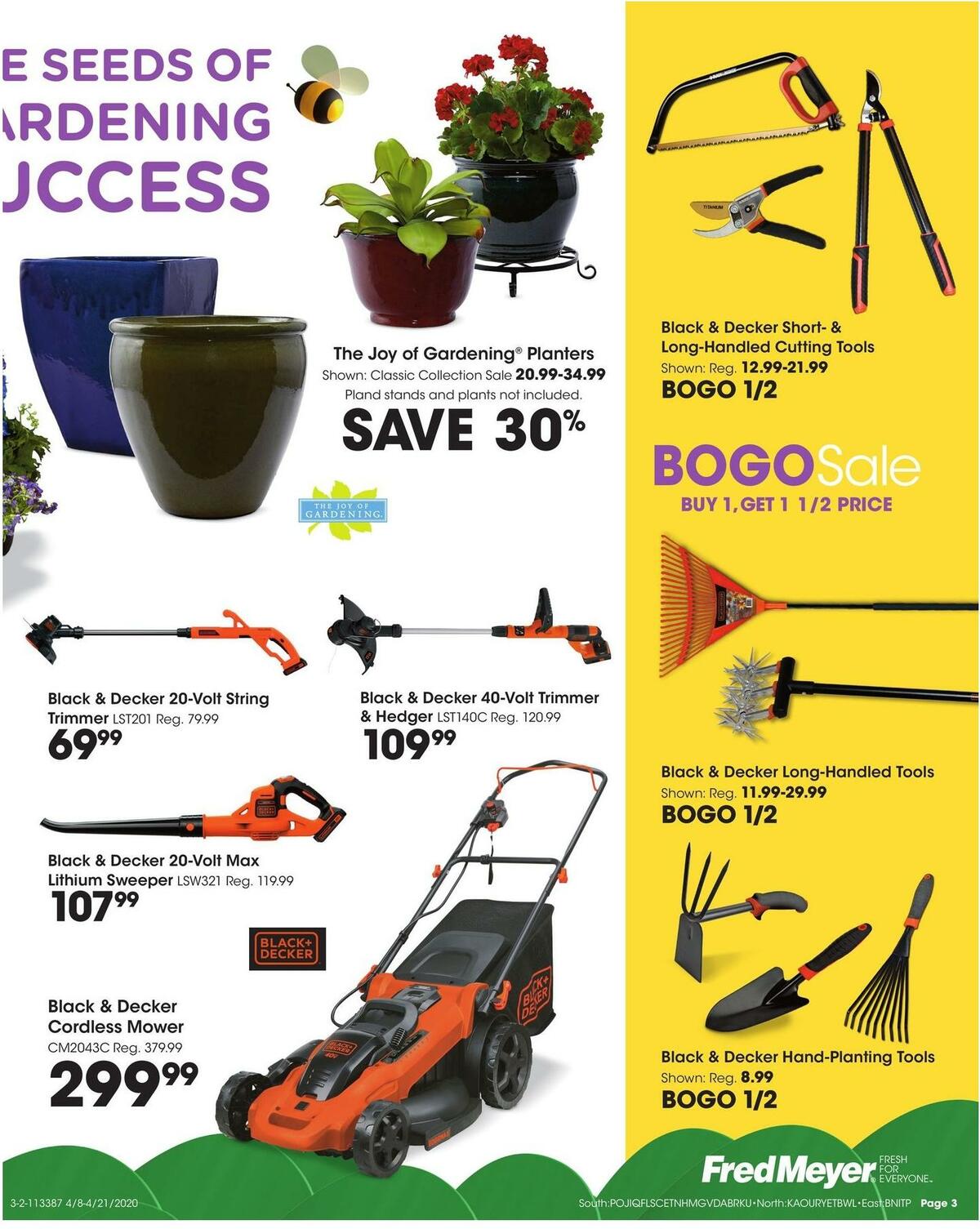 Fred Meyer Joy of Gardening Weekly Ad from April 8