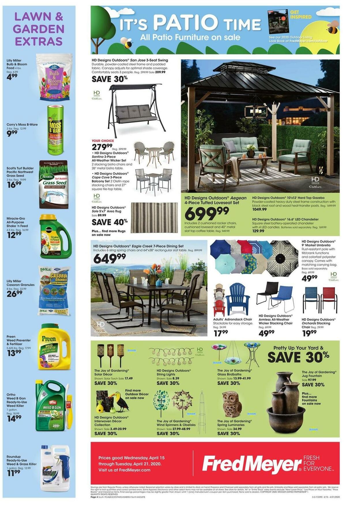 Fred Meyer Garden Weekly Ad from April 15