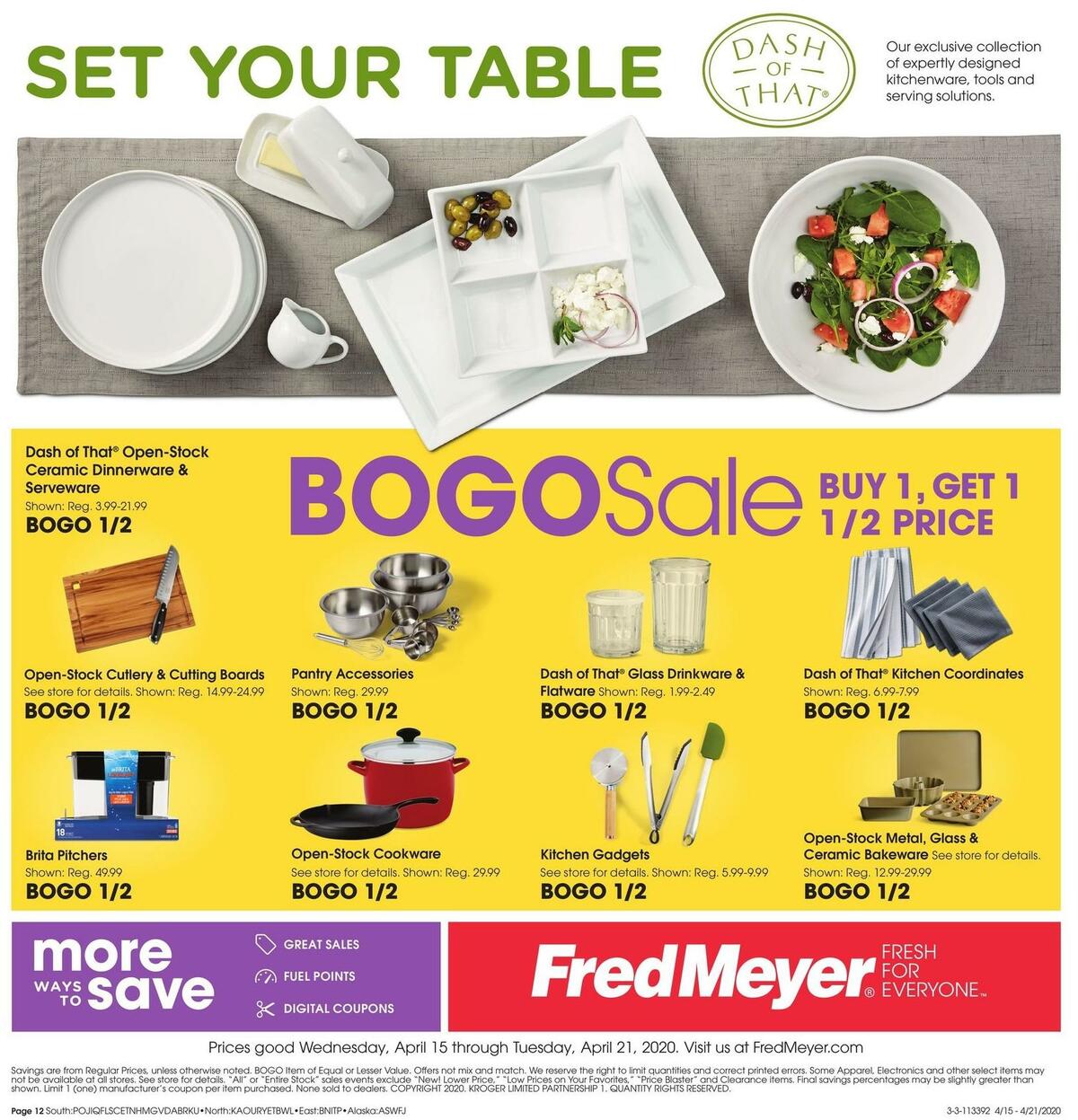 Fred Meyer General Merchandise Weekly Ad from April 15