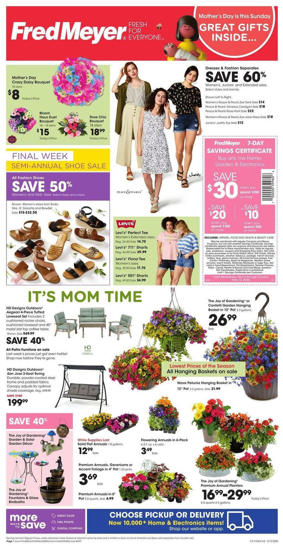 Fred Meyer General Merchandise Weekly Ad from May 6