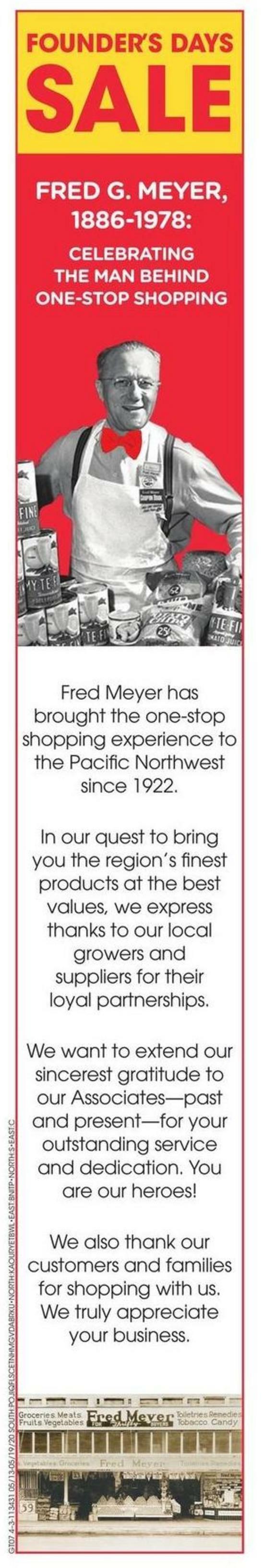 Fred Meyer Founder's Day Sale Weekly Ad from May 13