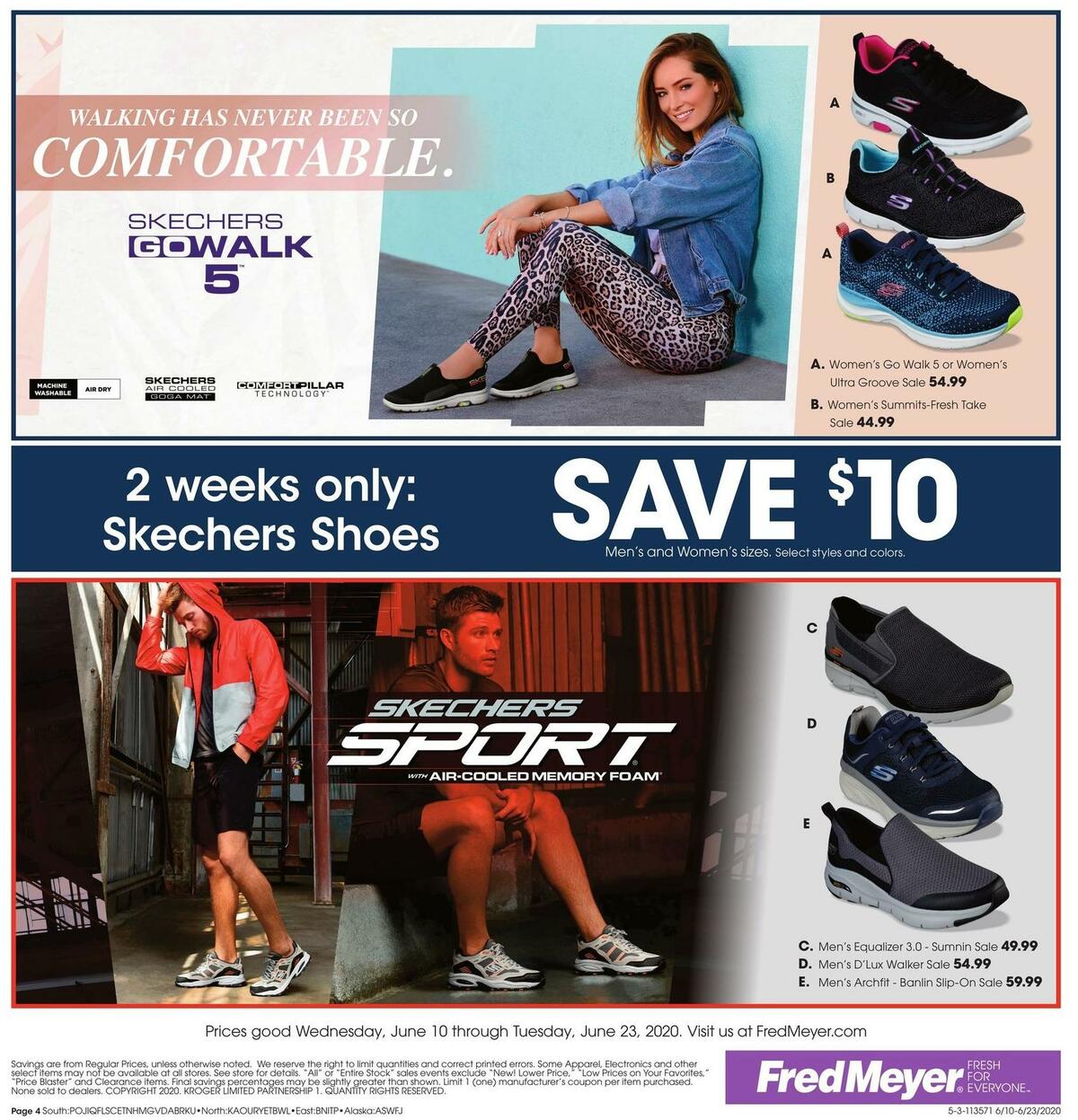 Fred Meyer Skechers Weekly Ad from June 10