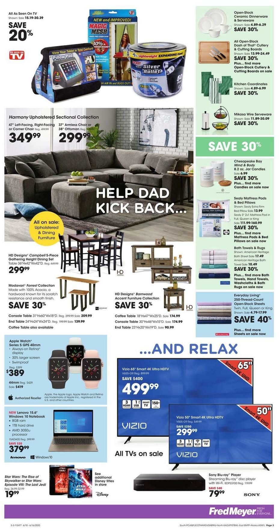 Fred Meyer General Merchandise Weekly Ad from June 10