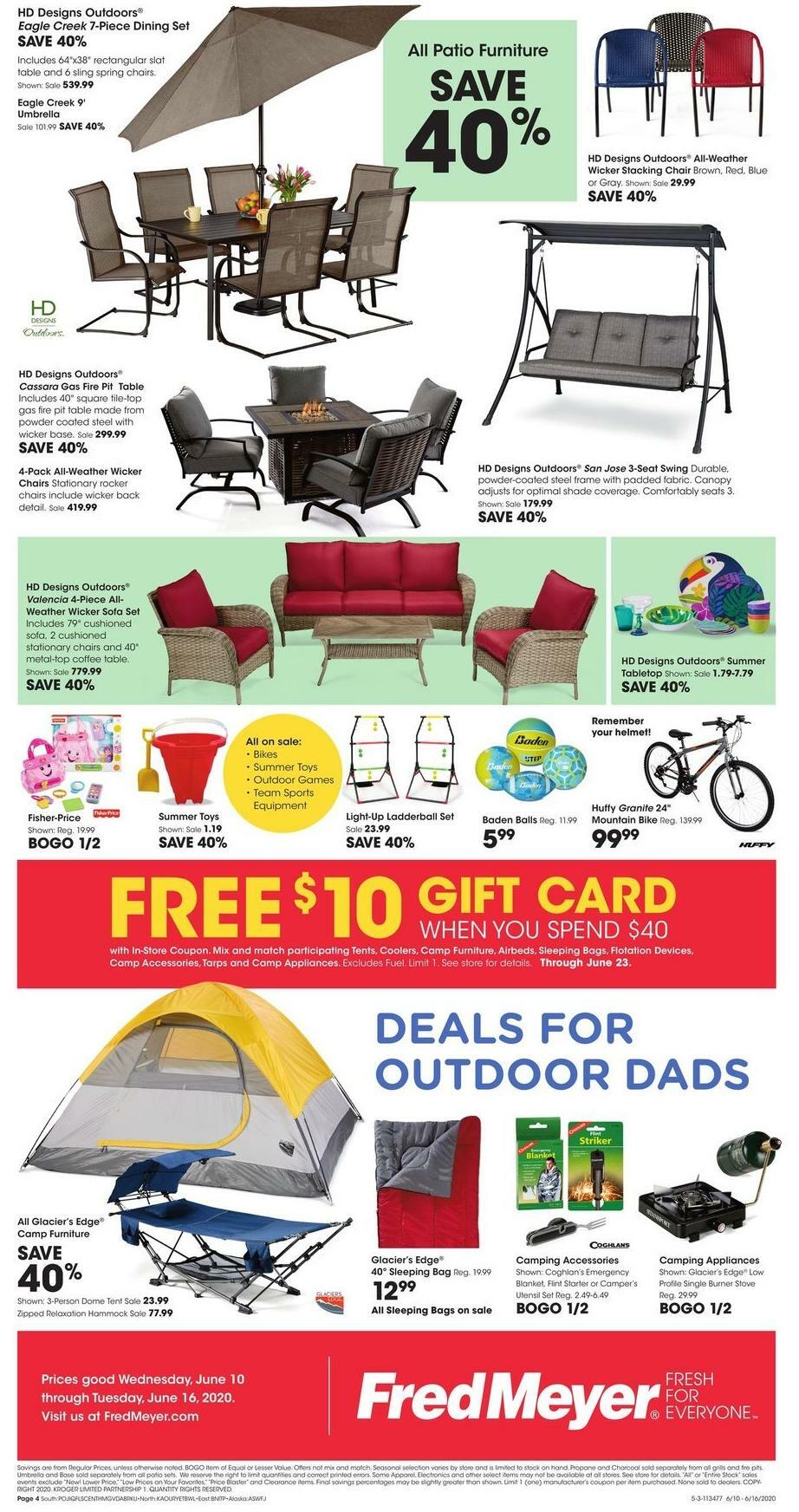 Fred Meyer General Merchandise Weekly Ad from June 10