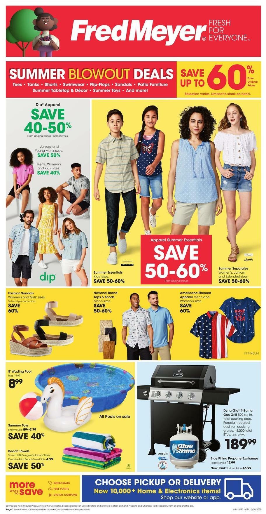 Fred Meyer General Merchandise Weekly Ad from June 24
