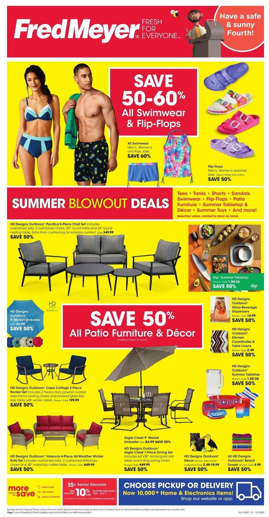 Fred Meyer General Merchandise Weekly Ad from July 1