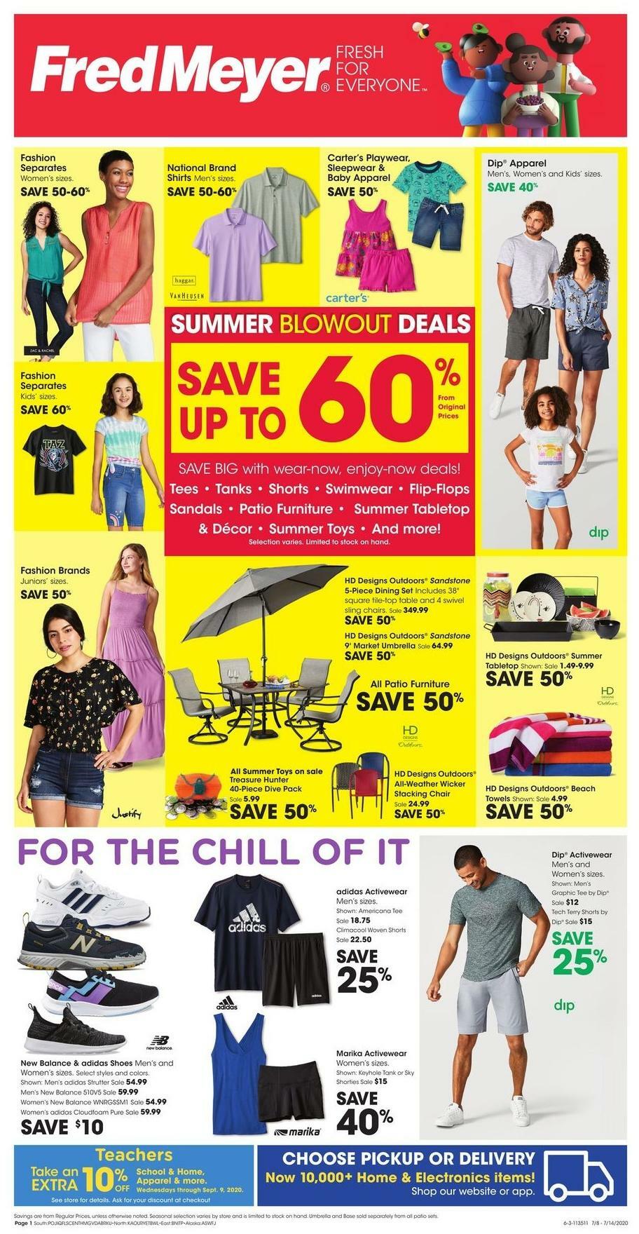 Fred Meyer General Merchandise Weekly Ad from July 8