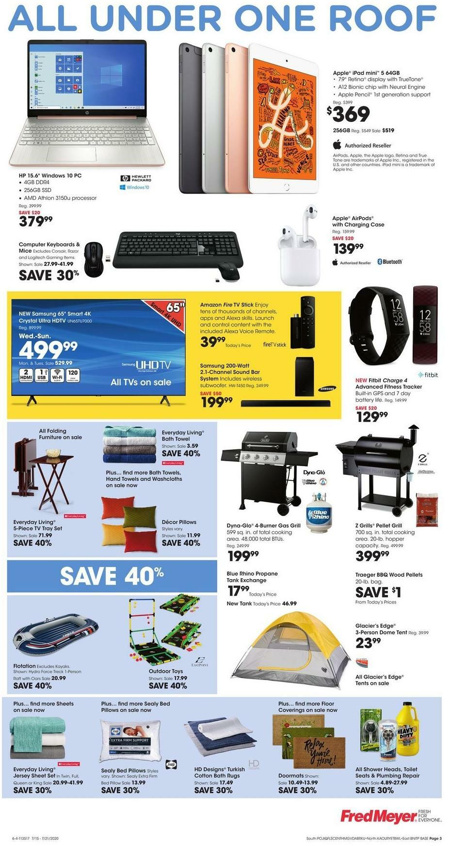 Fred Meyer General Merchandise Weekly Ad from July 15