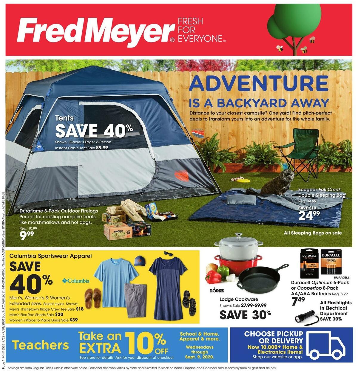 Fred Meyer General Merchandise Weekly Ad from July 22