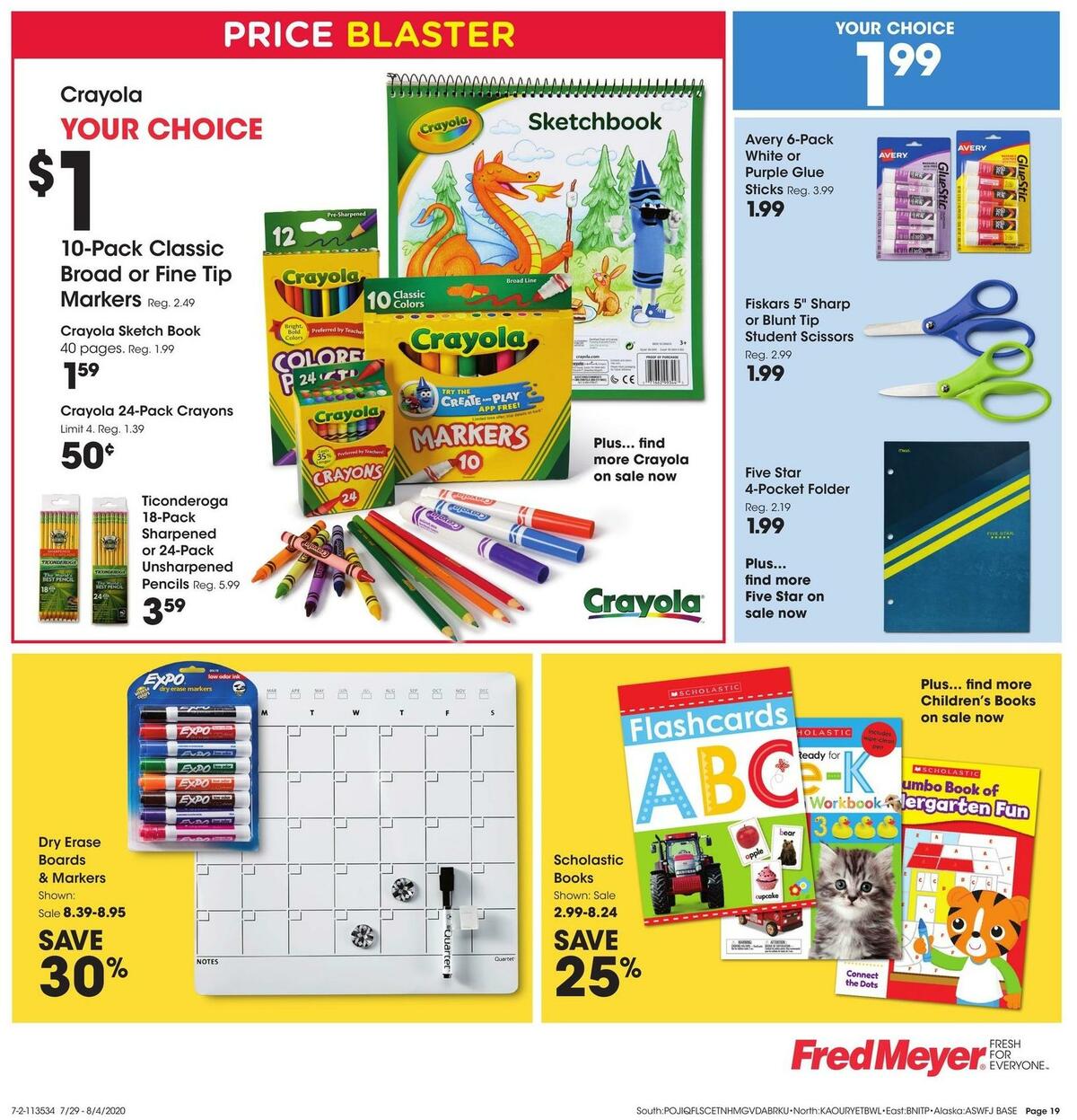 Fred Meyer General Merchandise Weekly Ad from July 29