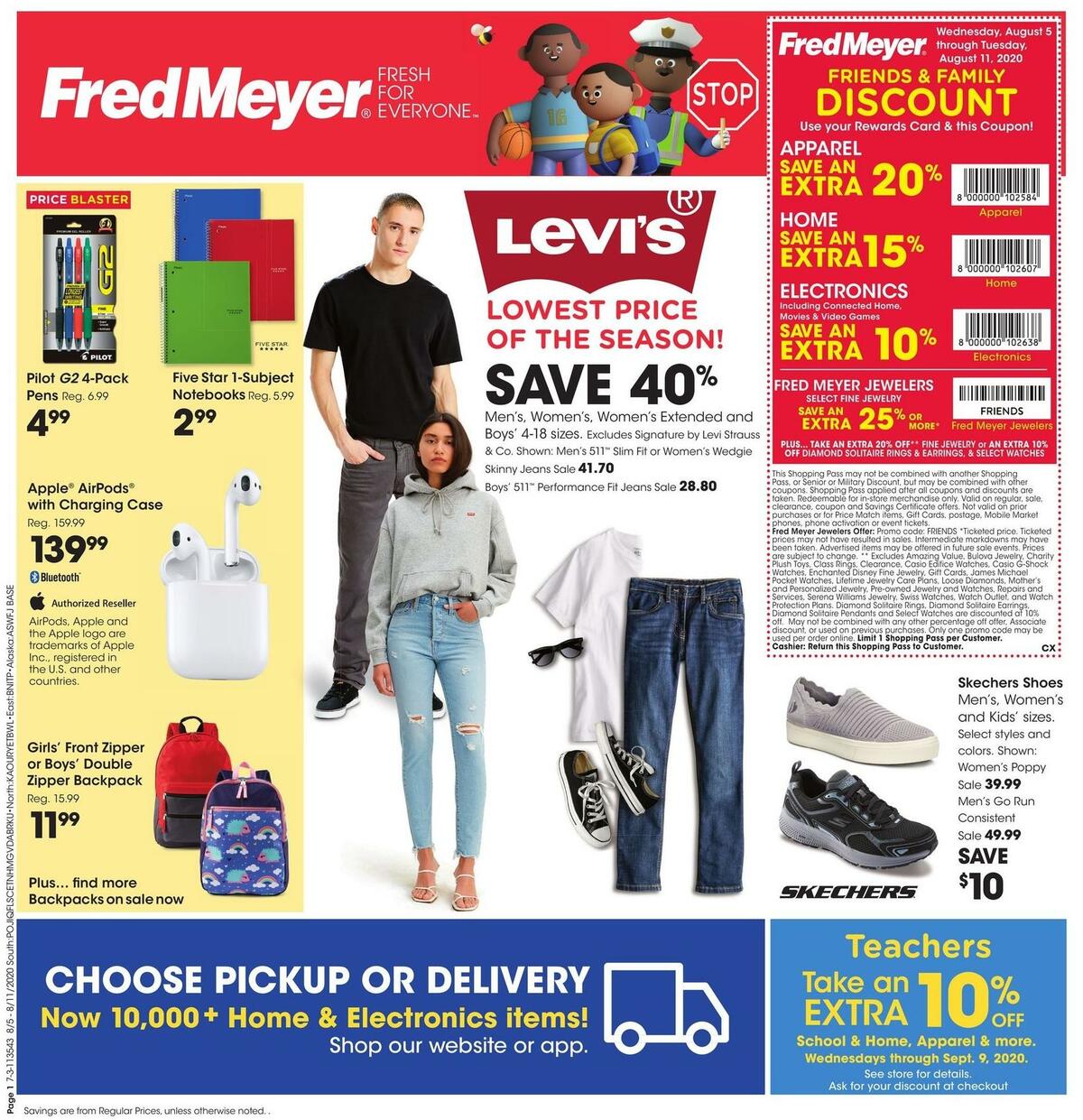 Fred Meyer General Merchandise Weekly Ad from August 5