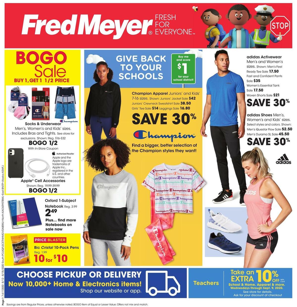 Fred Meyer General Merchandise Weekly Ad from August 12