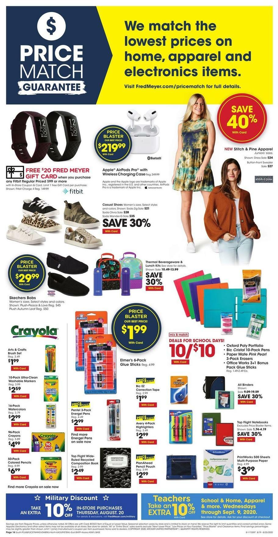 Fred Meyer Weekly Ad from August 19