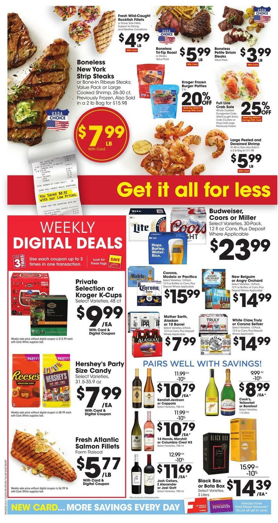 Fred Meyer Weekly Ad from September 9