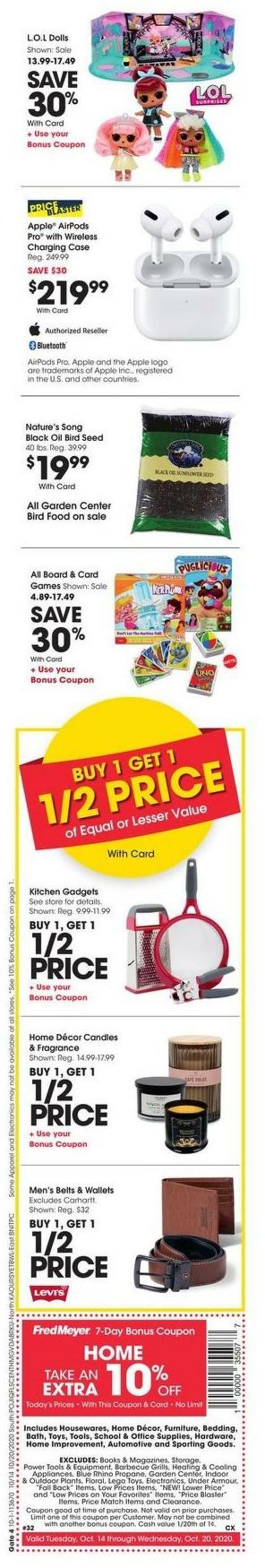 Fred Meyer Weekly Ad from October 14