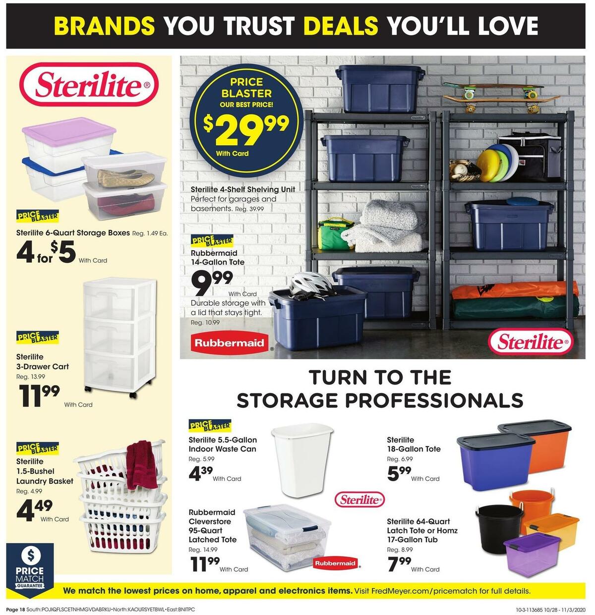 Fred Meyer General Merchandise Weekly Ad from October 28