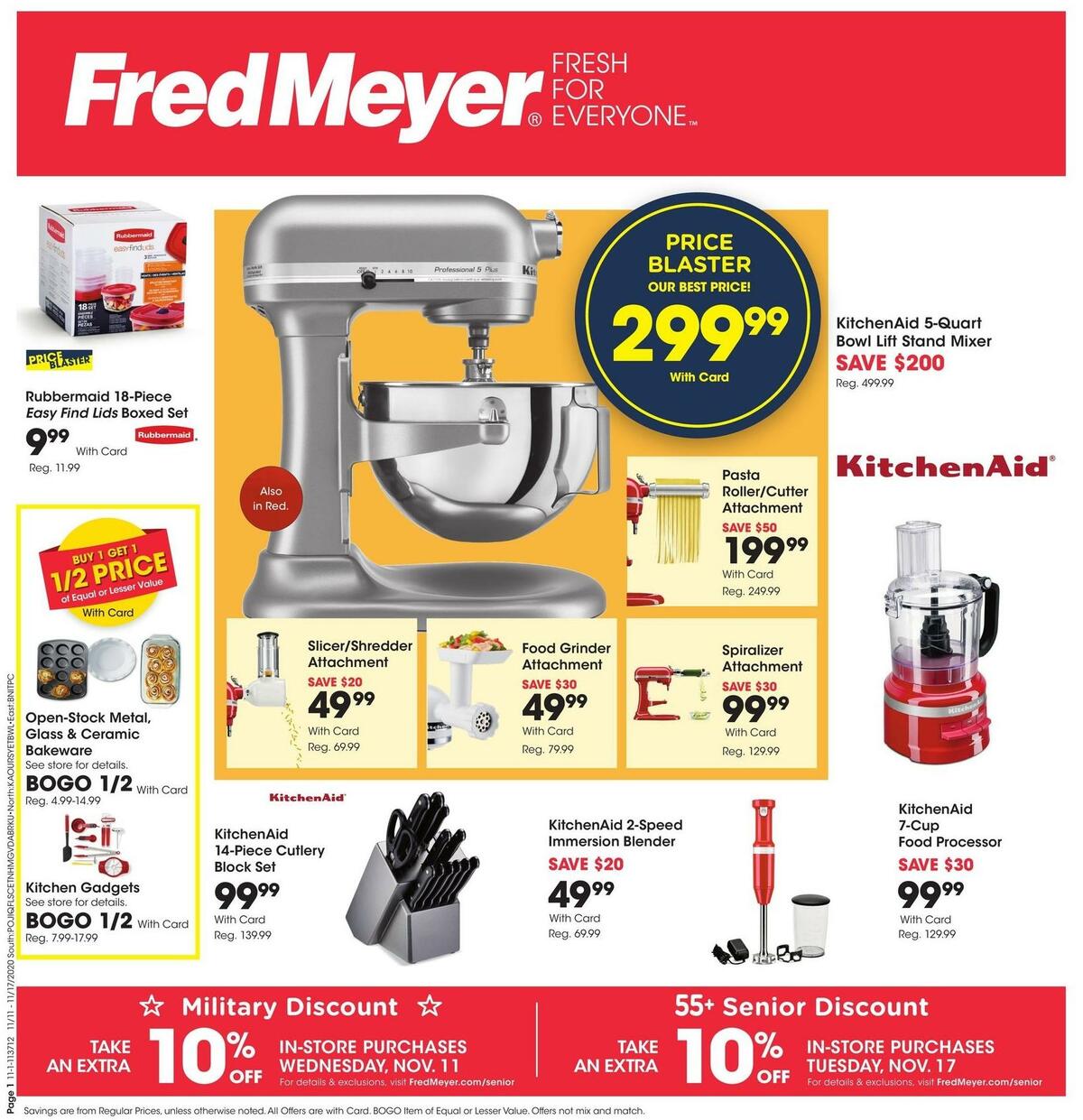 Fred Meyer General Merchandise Weekly Ad from November 11