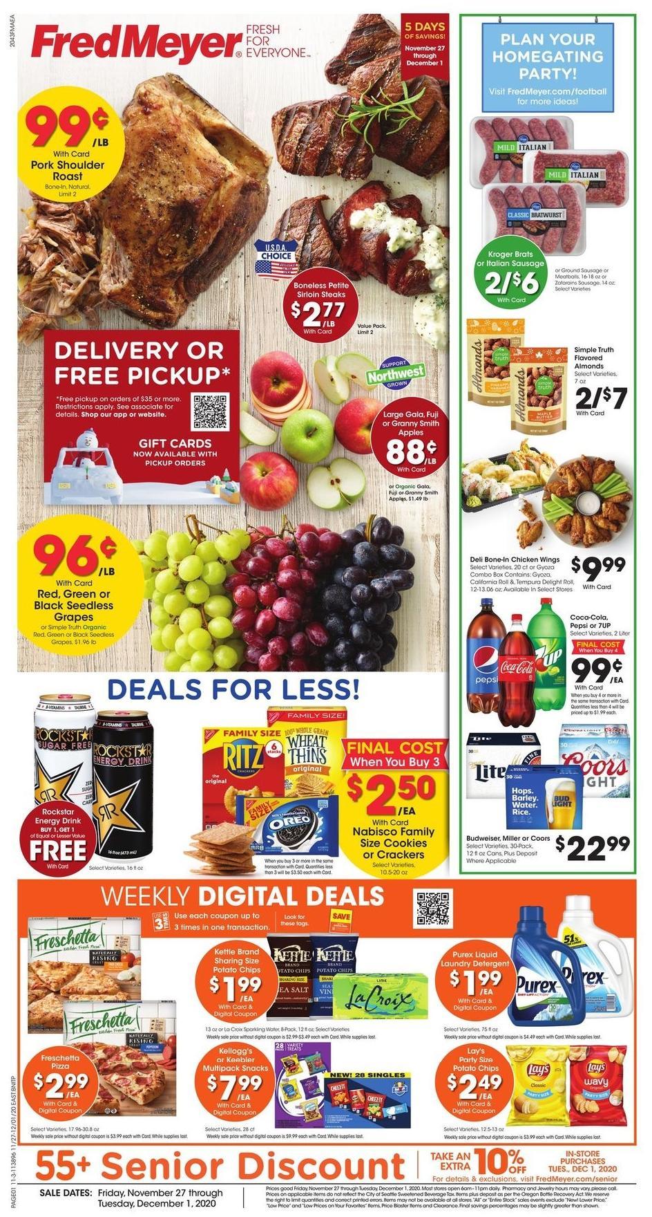Fred Meyer Weekly Ad from November 27