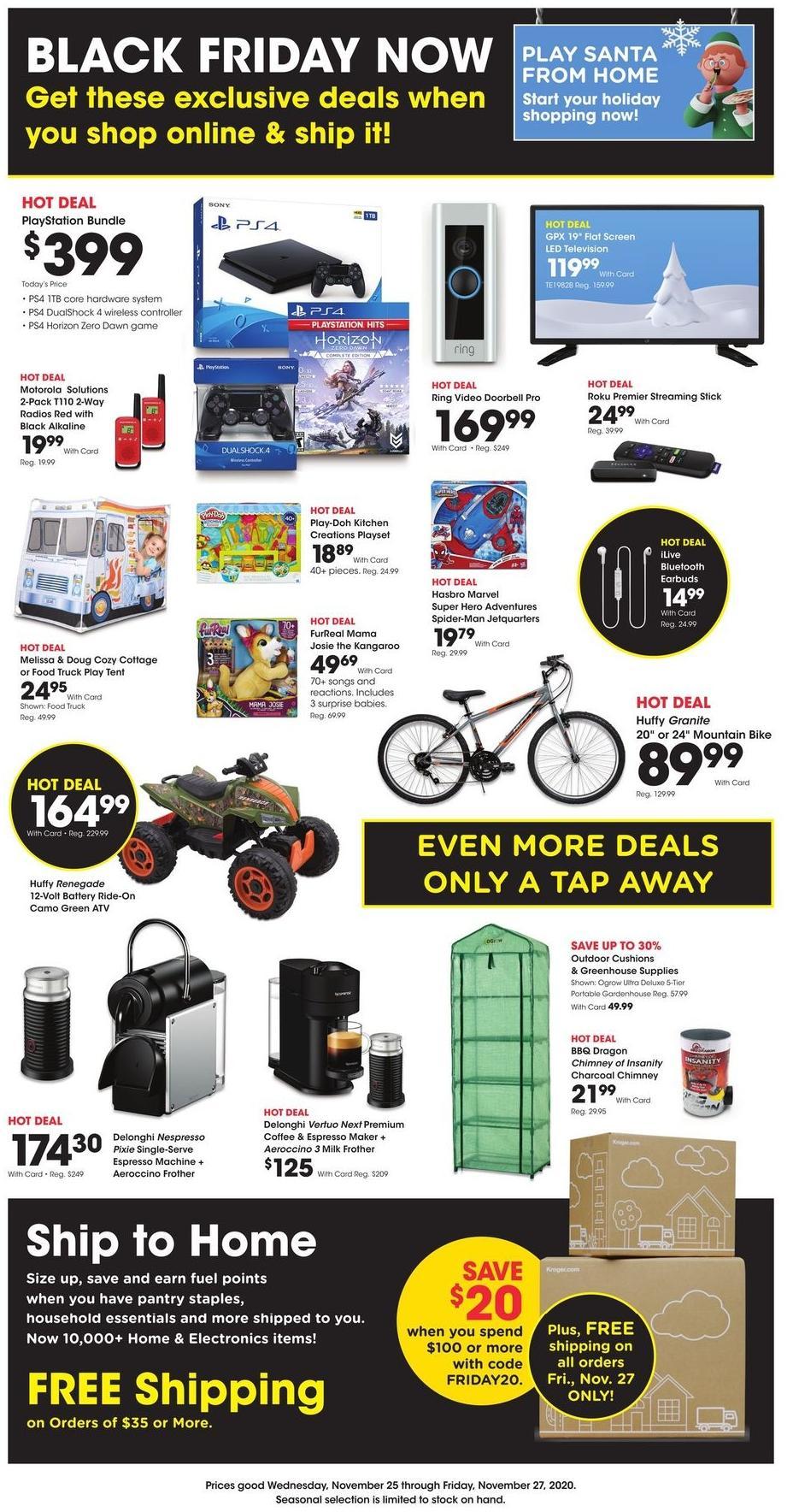 Fred Meyer Ship to Home Weekly Ad from November 25