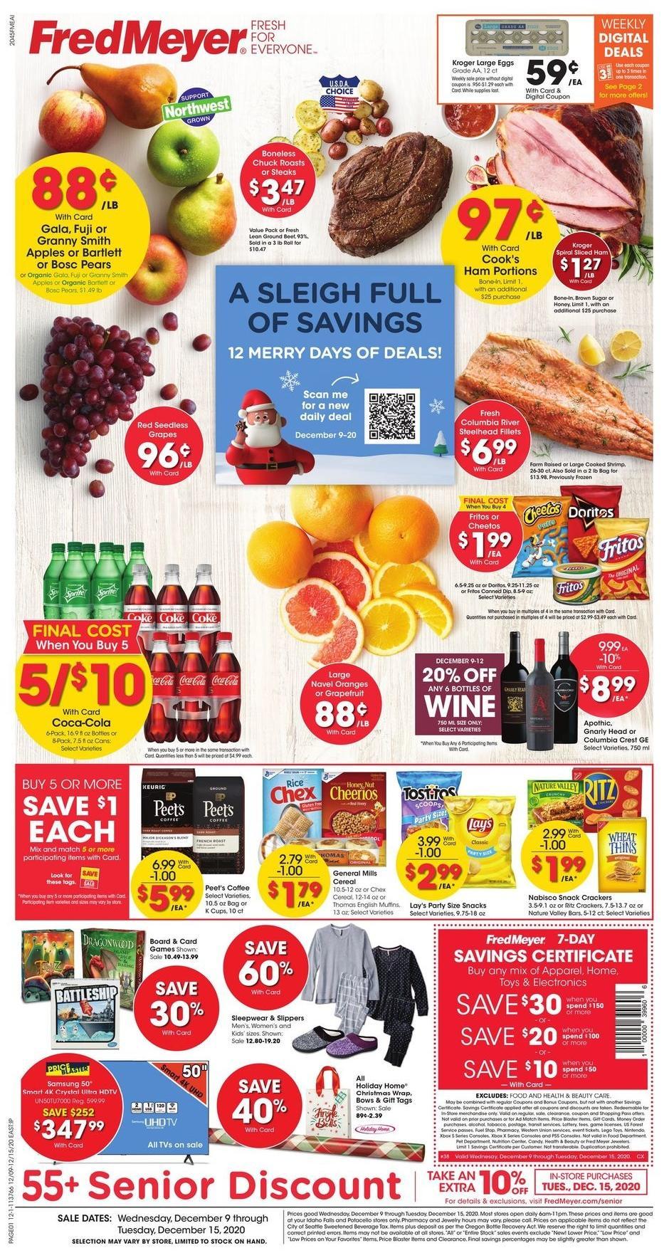 Fred Meyer Weekly Ad from December 9