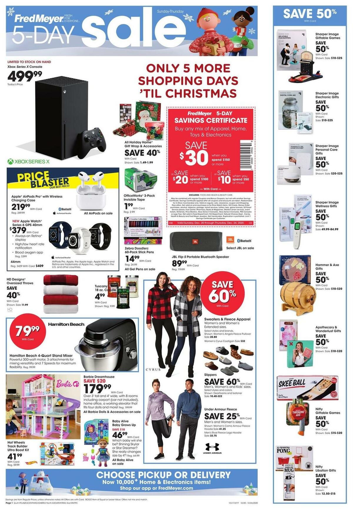 Fred Meyer Last 5 Days to Save Weekly Ad from December 20
