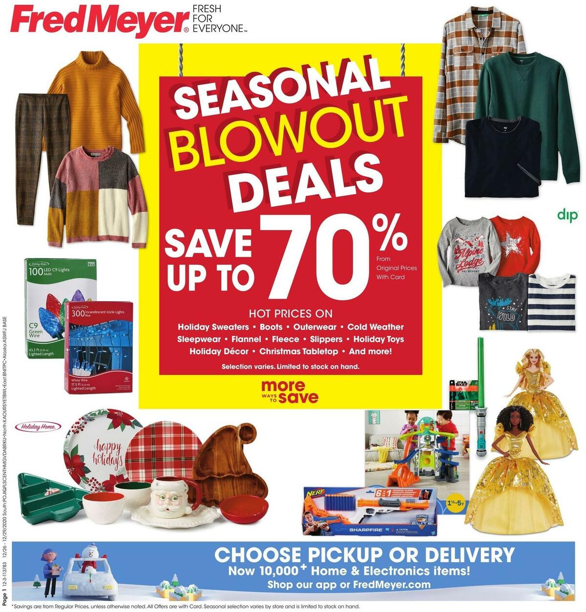 Fred Meyer General Merchandise Weekly Ad from December 26