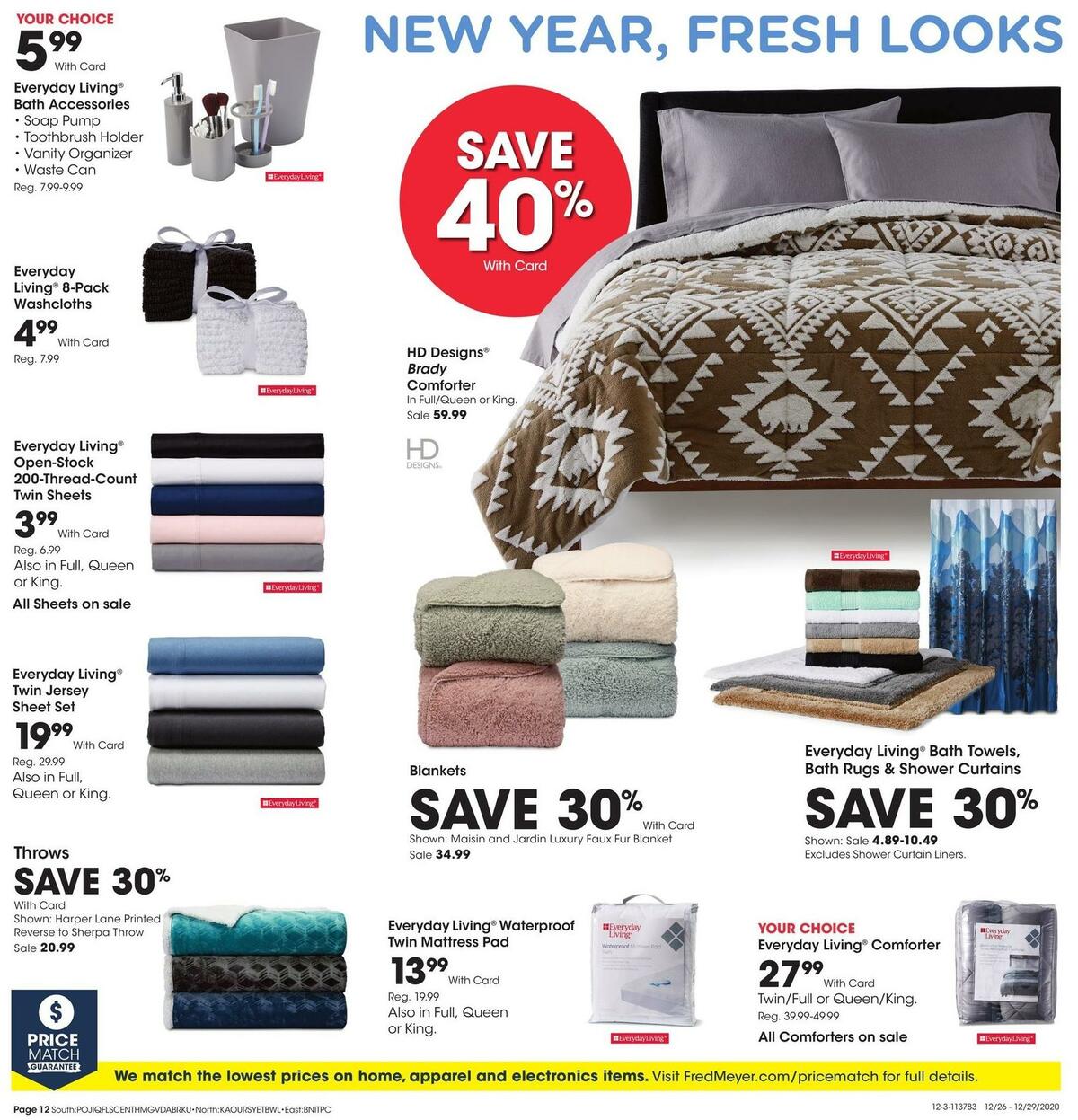 Fred Meyer General Merchandise Weekly Ad from December 26