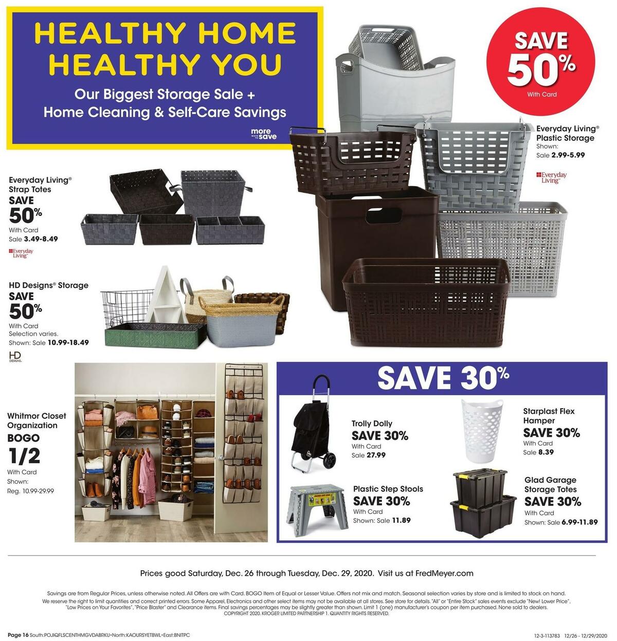 Fred Meyer General Merchandise Weekly Ad from December 26